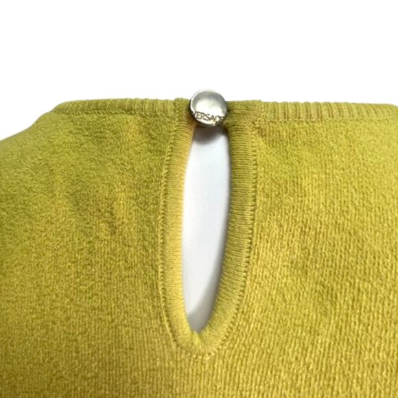 Gianni Versace sequin knitted sleeveless lime top IT 38 - Picture 7 of 15